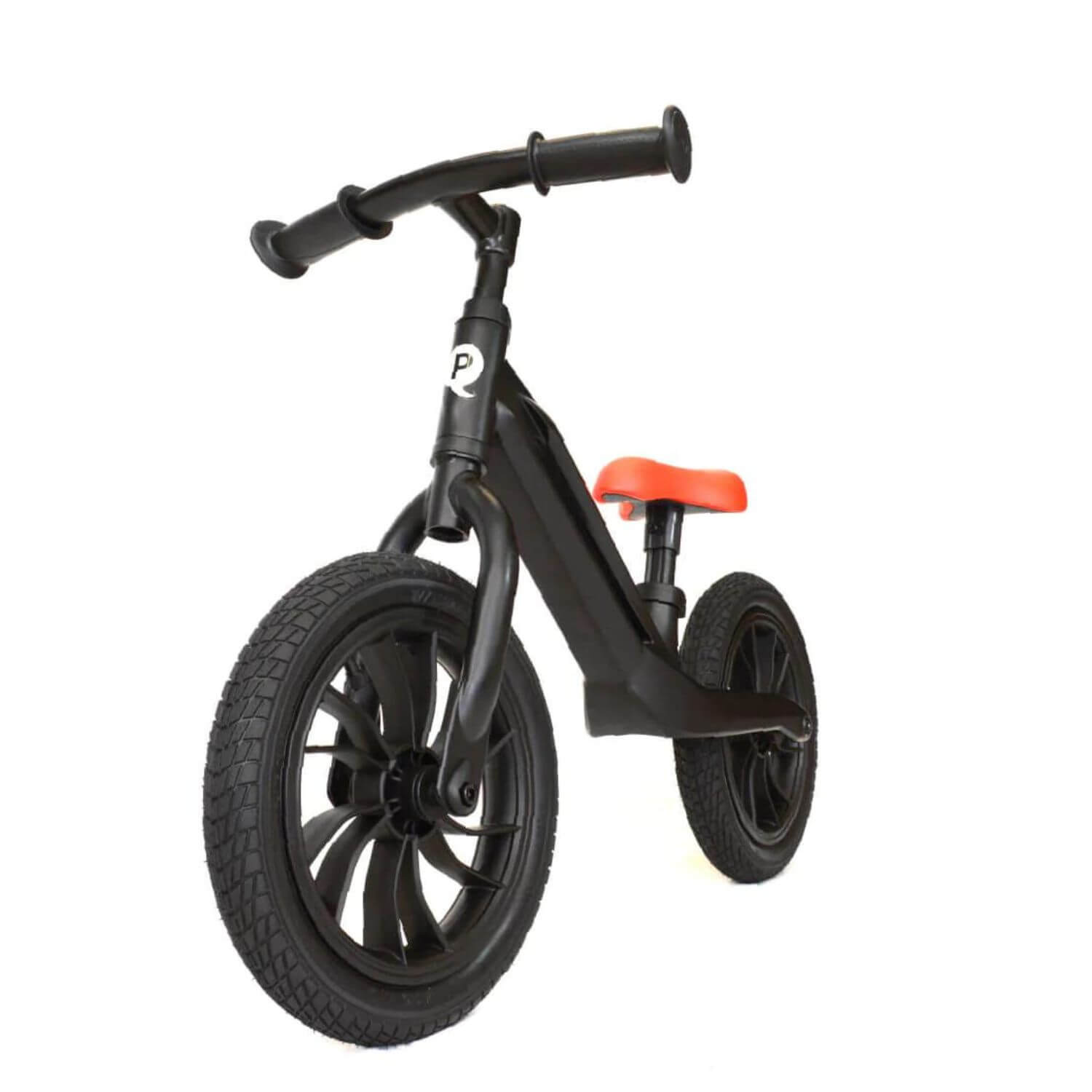 Q-Play Racer Balance Bike Black - Front View