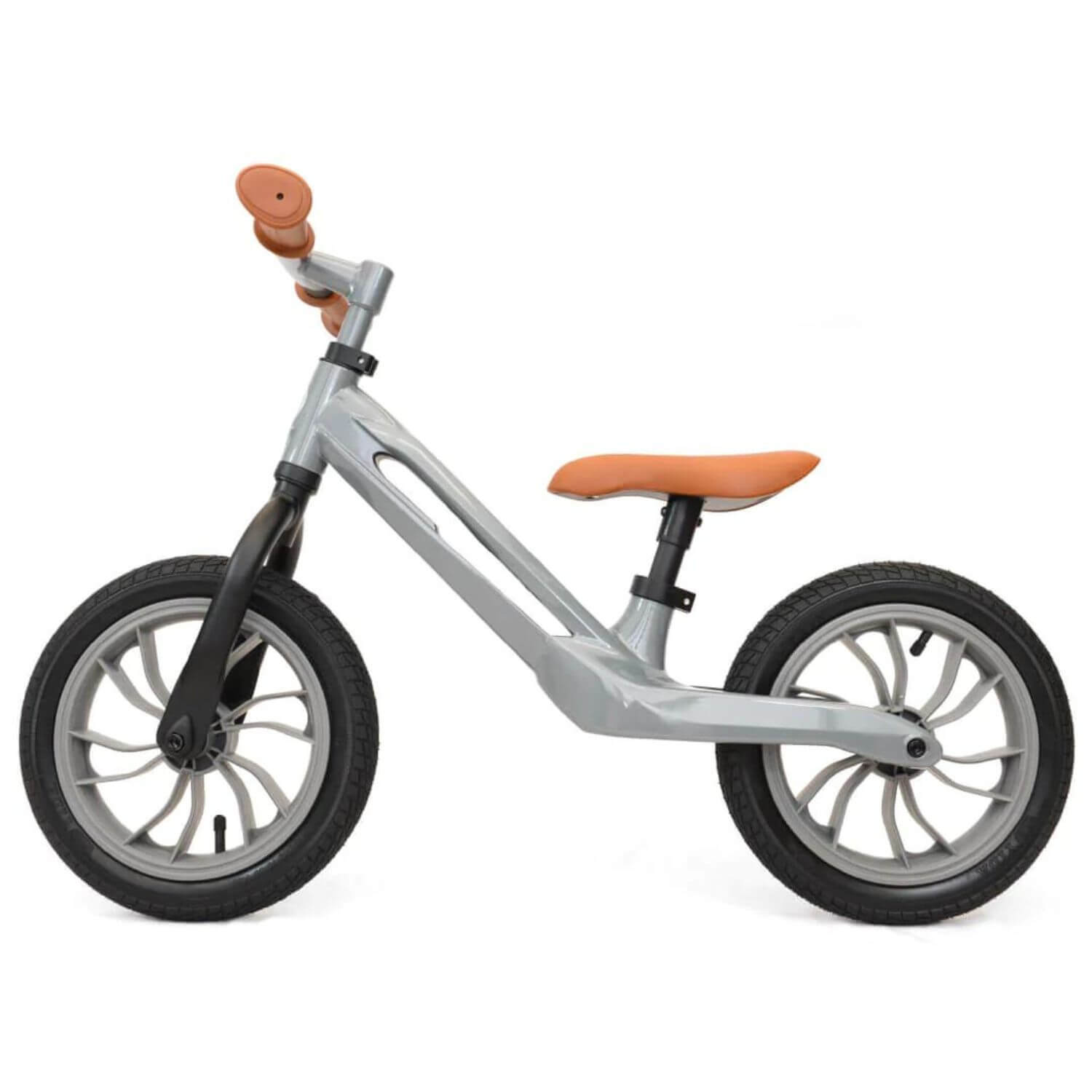 Q-Play Racer Balance Bike Grey - Side View