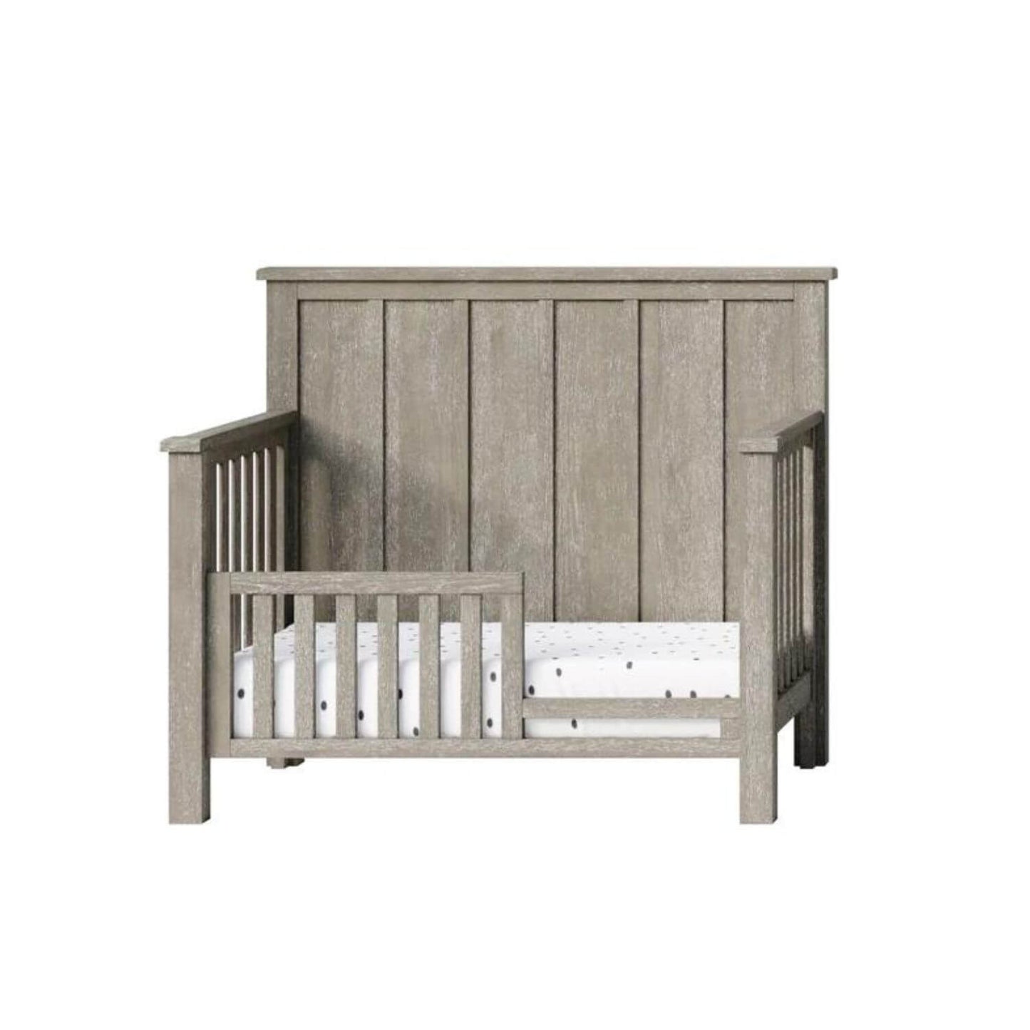 Milk Street Baby Relic Batten 4-in-1 Convertible Crib Fossil - Converted to a Toddler Bed