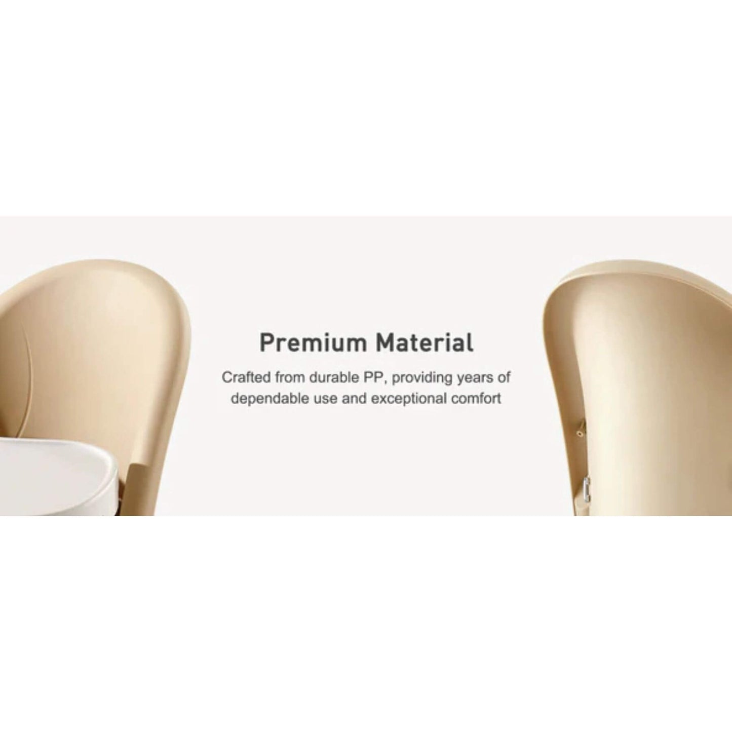 SEGLONIA 3-in-1 Folding High Chair Back with text about premium material on a white background