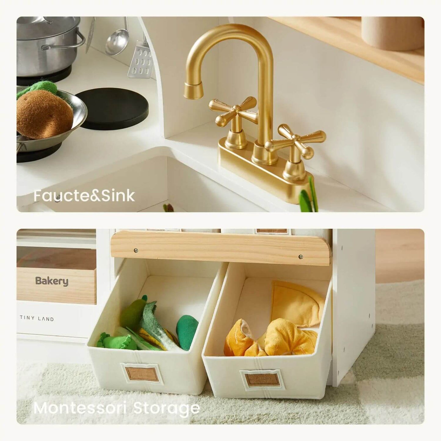 Details of Tiny Land® Serenity Play Kitchen - Cream