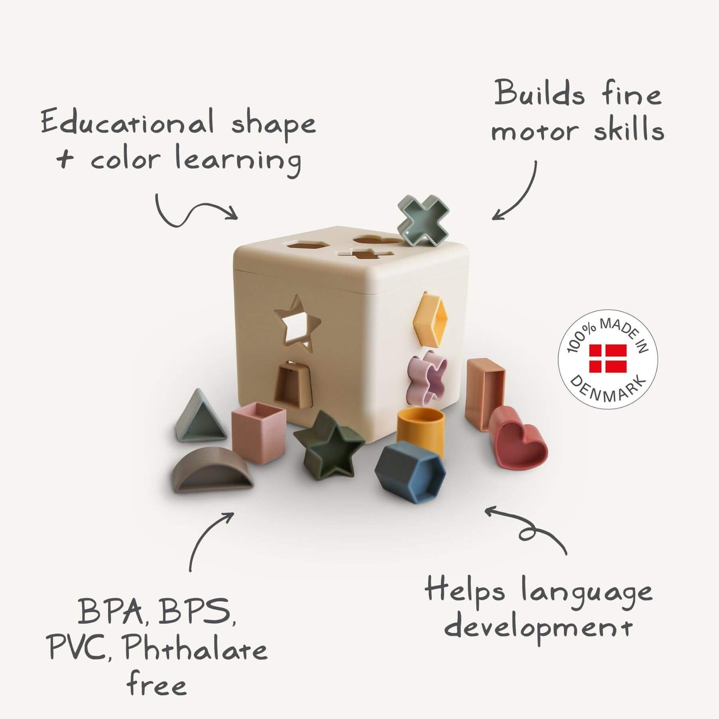 Mushie Shape Sorting Box Original