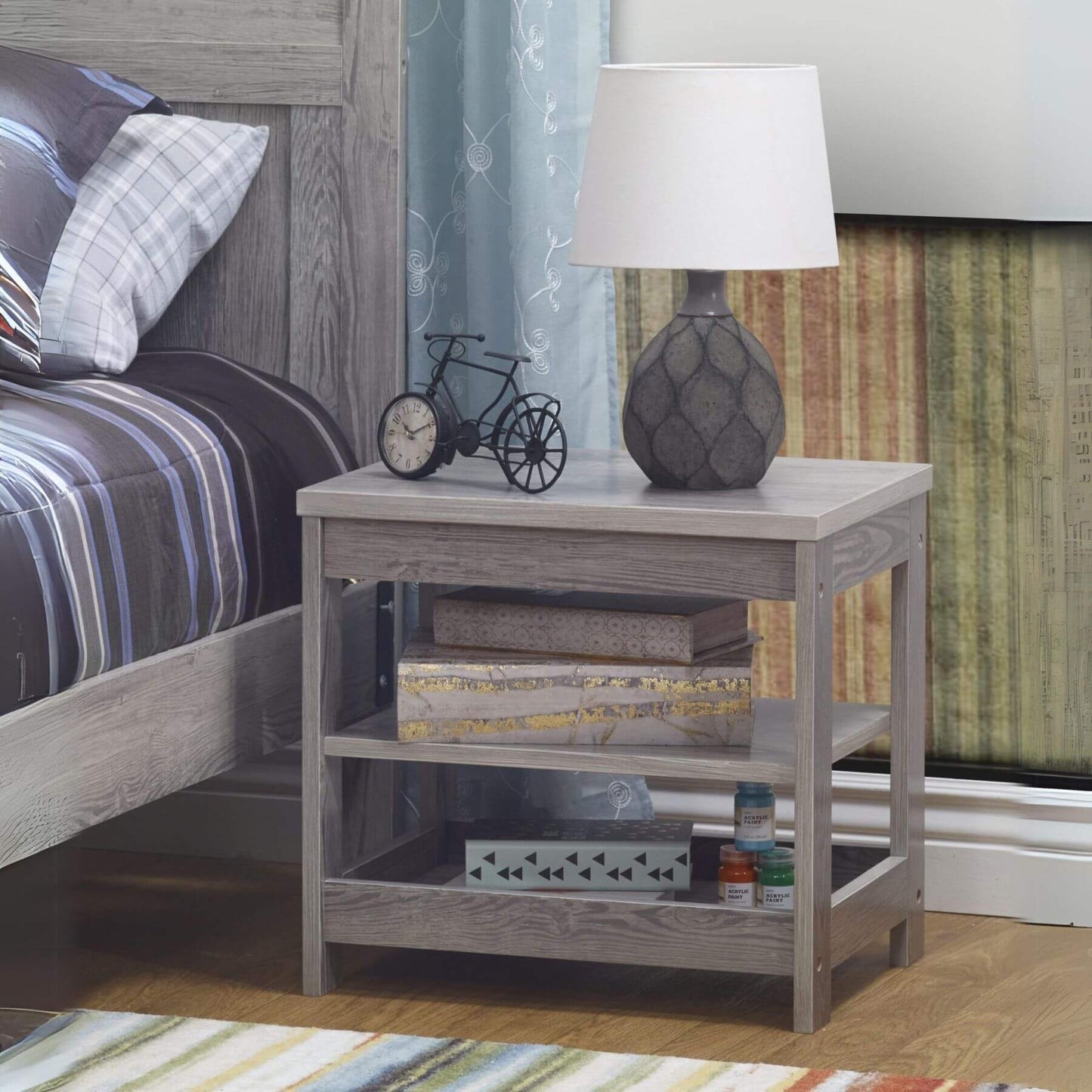 Sorelle Sierra Nightstand Panel Gray - Lifestyle