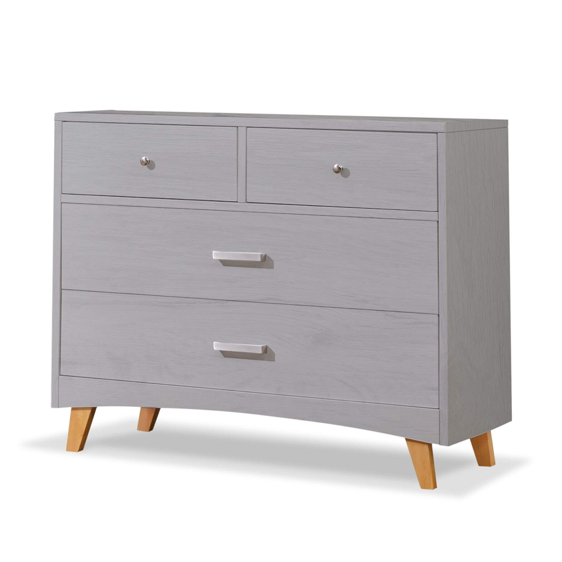 Sorelle Soho 4 Drawer Dresser Grey and Natural