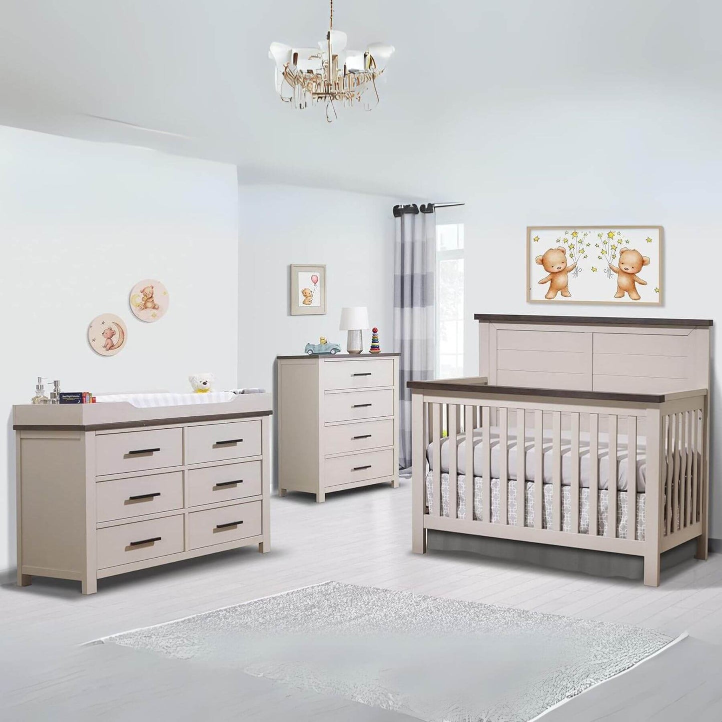 Sorelle Westley 4 Drawer Dresser Chocolate Bisque - Lifestyle