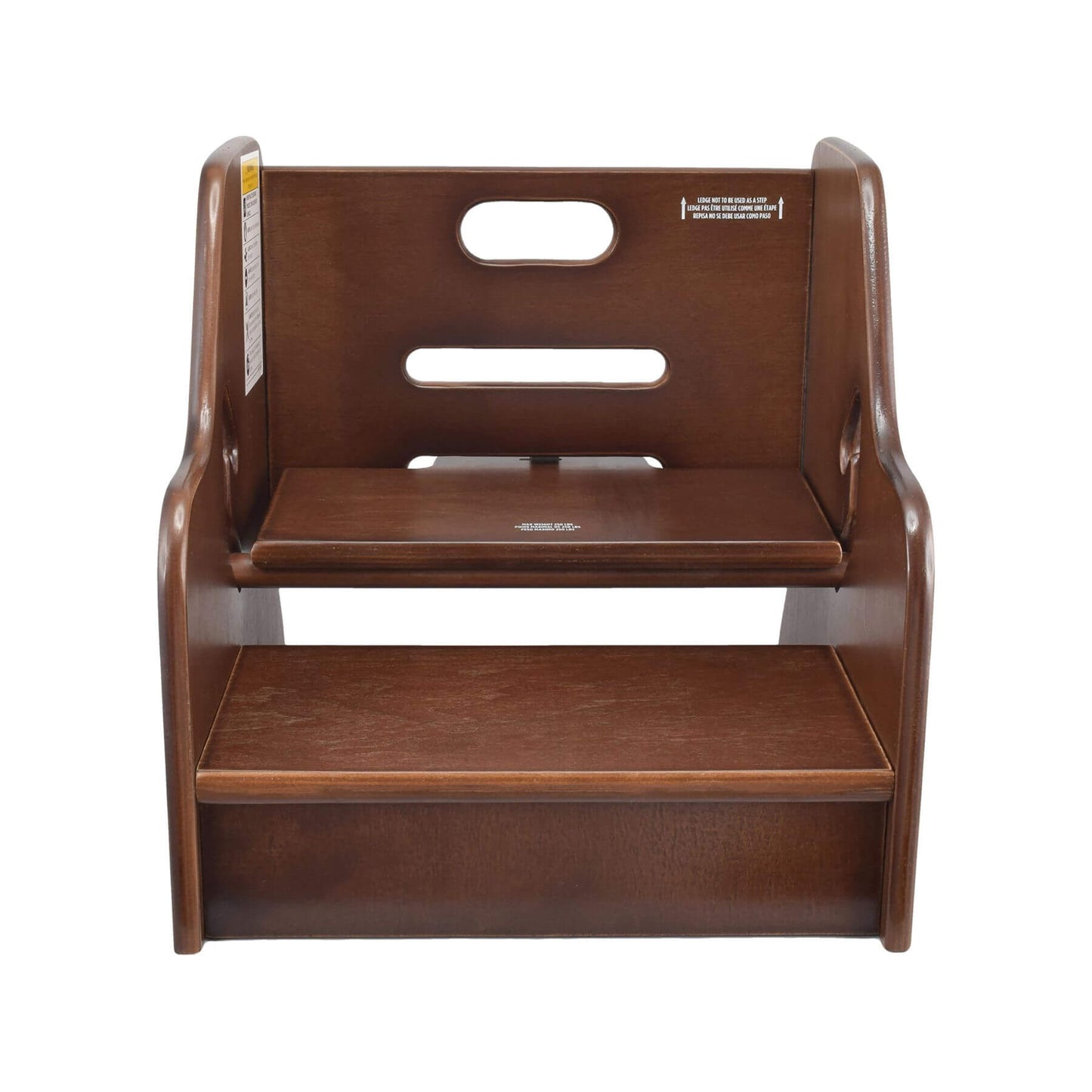 Front View of Little Partners StepUp Step Stool Espresso
