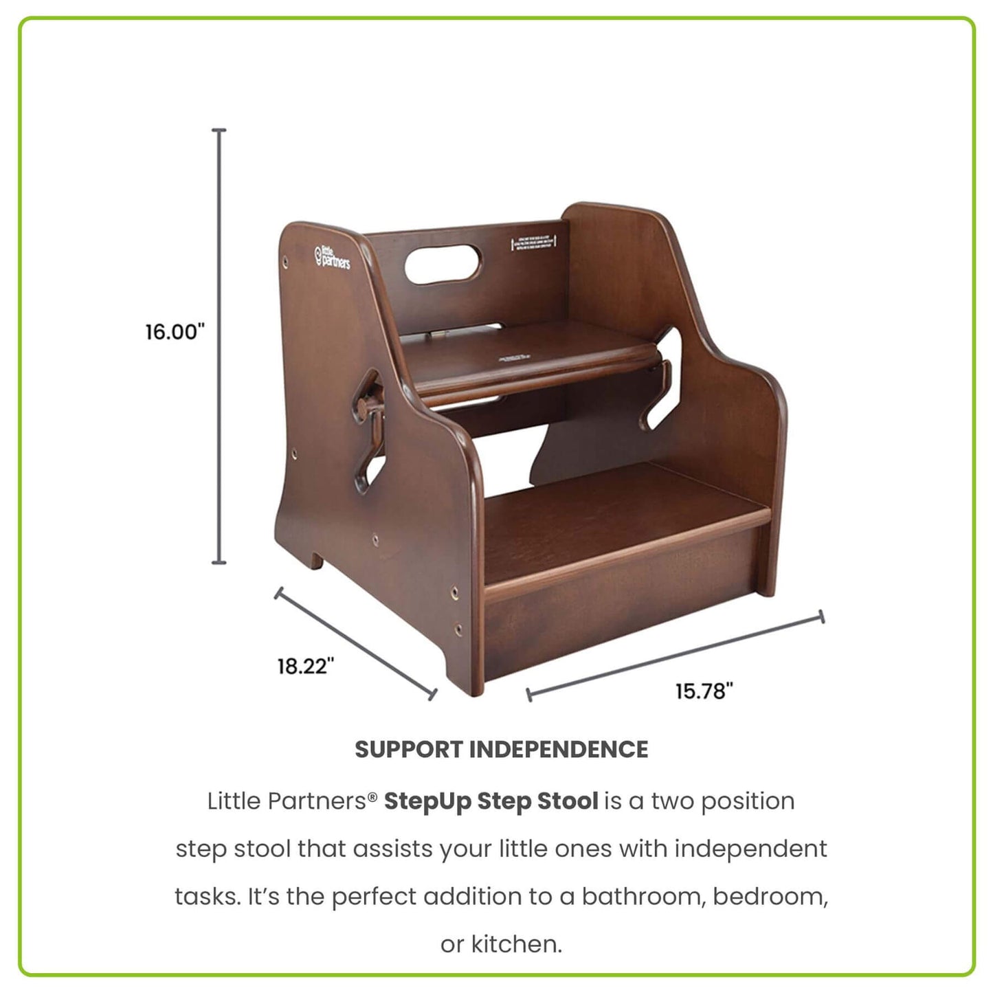 Little Partners StepUp Step Stool Espresso