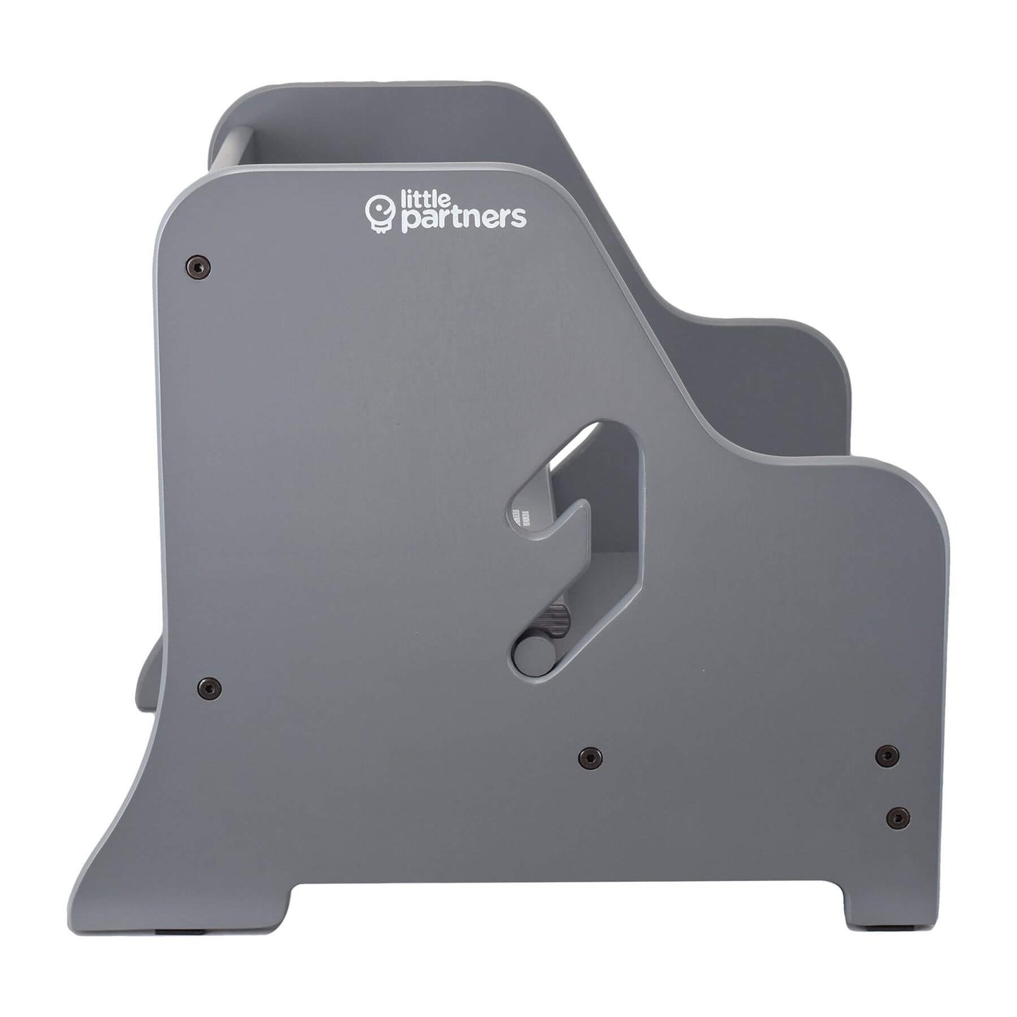 Side View of Little Partners StepUp Step Stool Grey