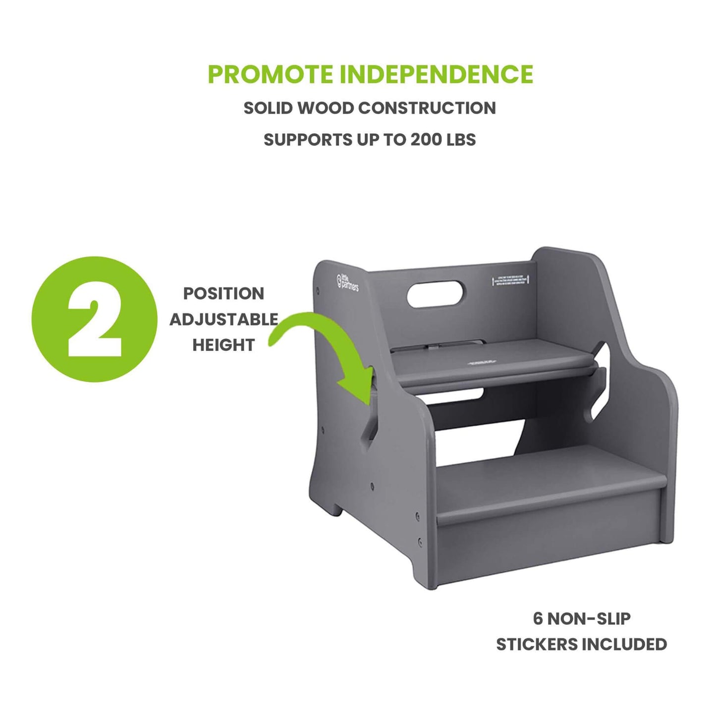 Little Partners StepUp Step Stool Grey
