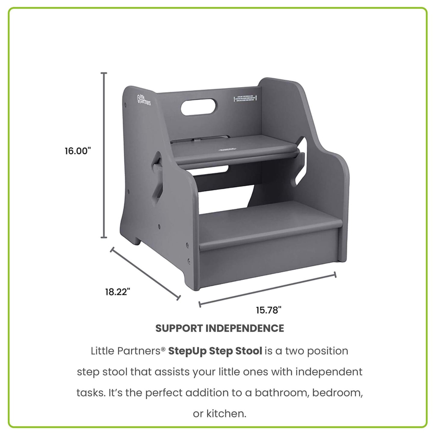 Little Partners StepUp Step Stool Grey