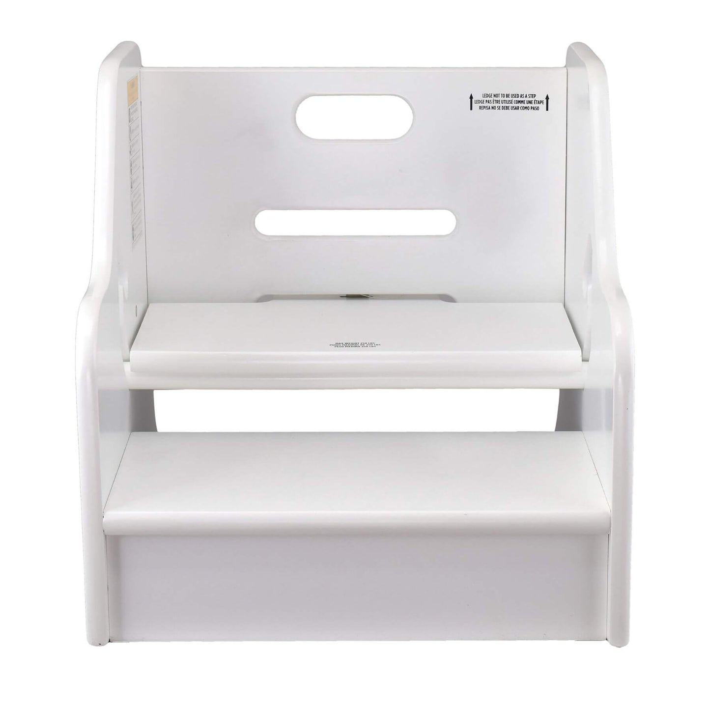 Front View of Little Partners StepUp Step Stool White