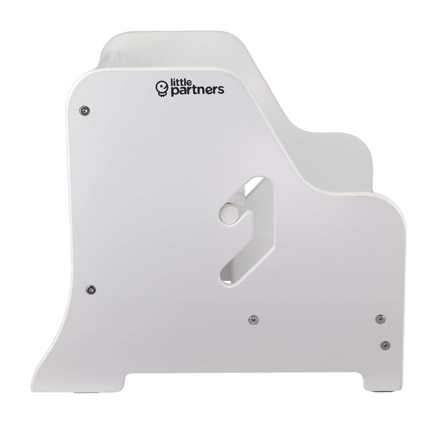 Side View of Little Partners StepUp Step Stool White