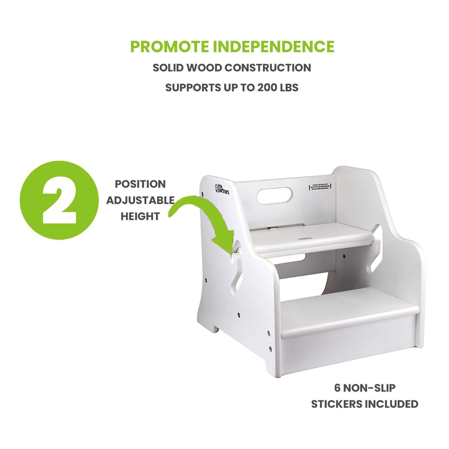 Little Partners StepUp Step Stool White