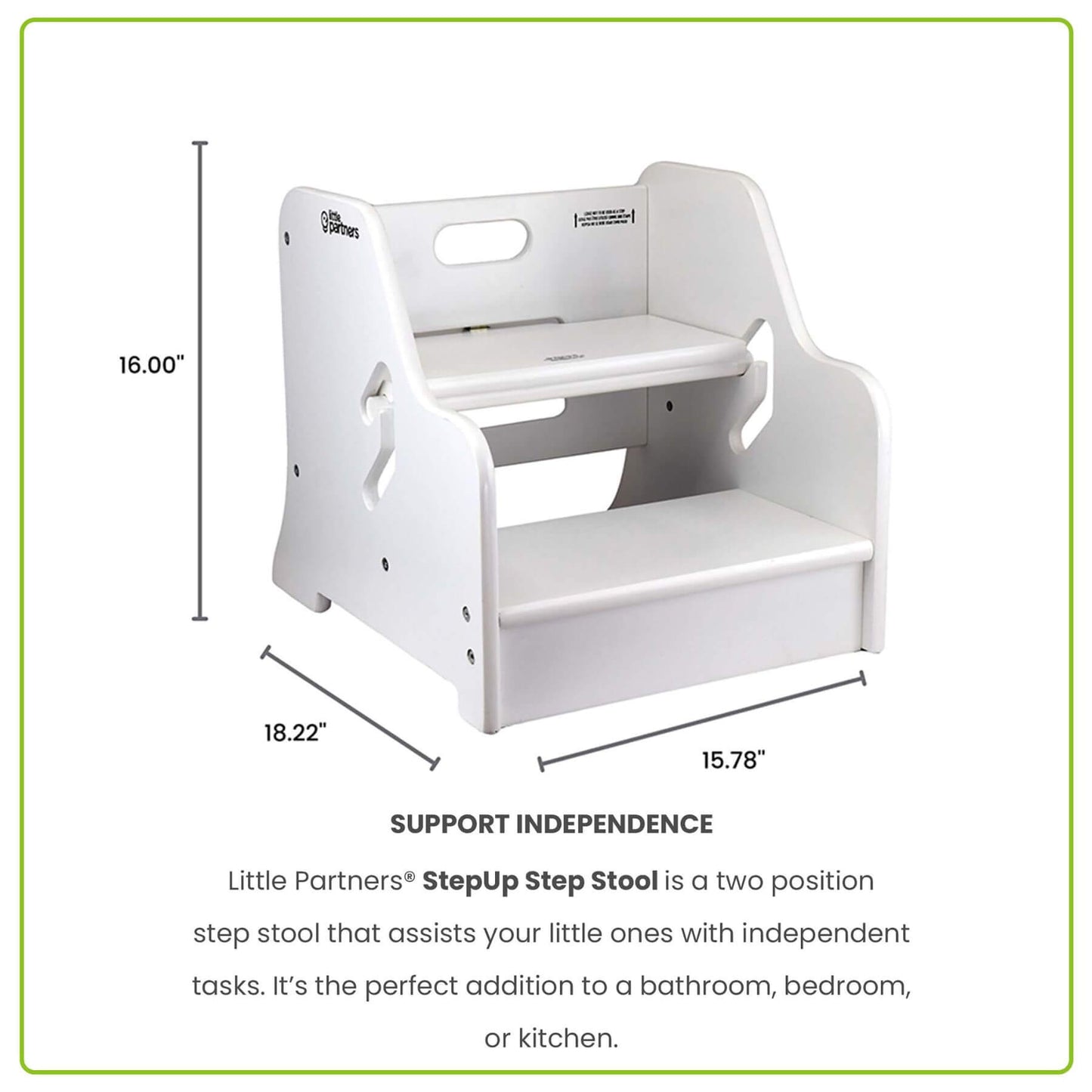 Little Partners StepUp Step Stool White