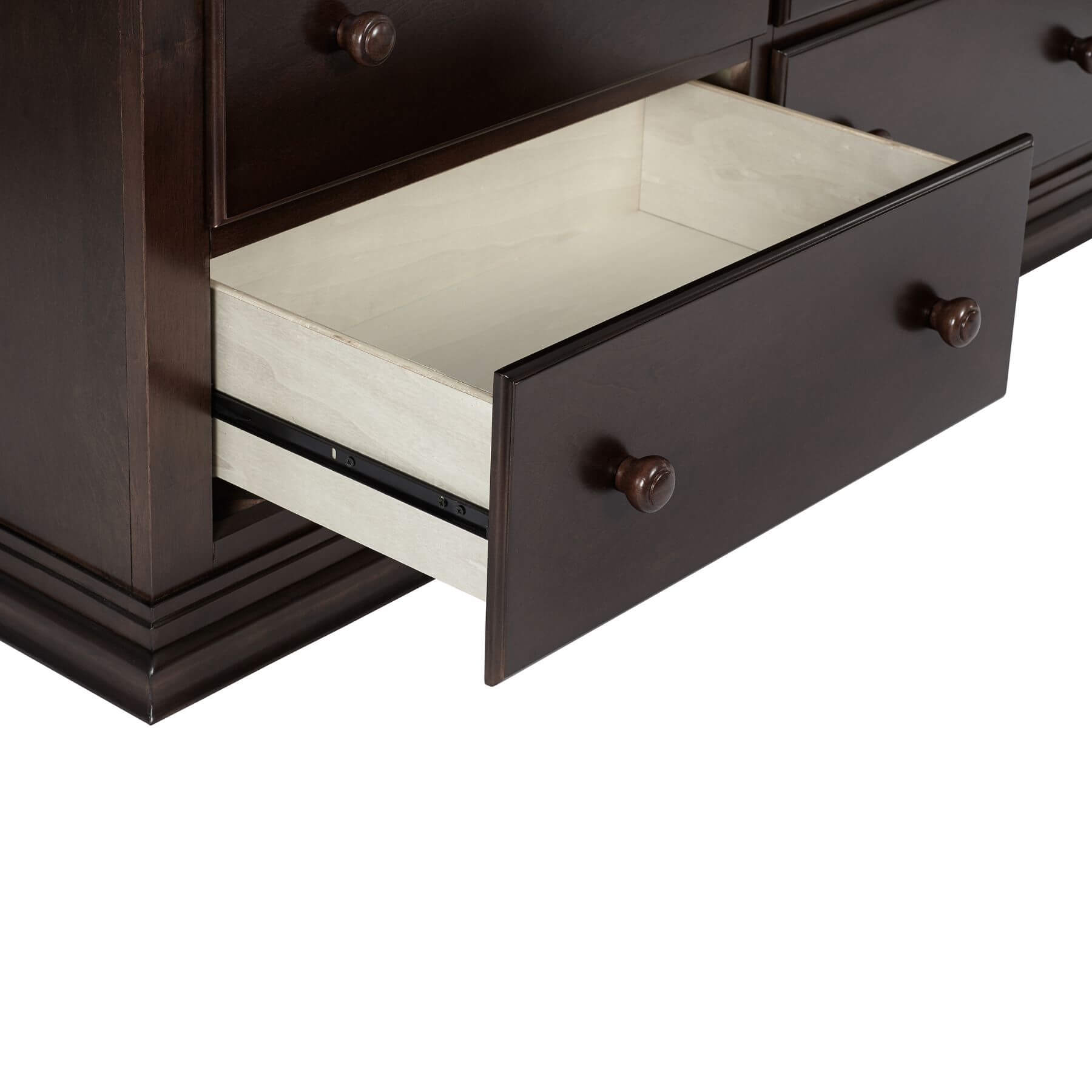 Detail of Suite Bebe Universal 6 Drawer Dresser Espresso