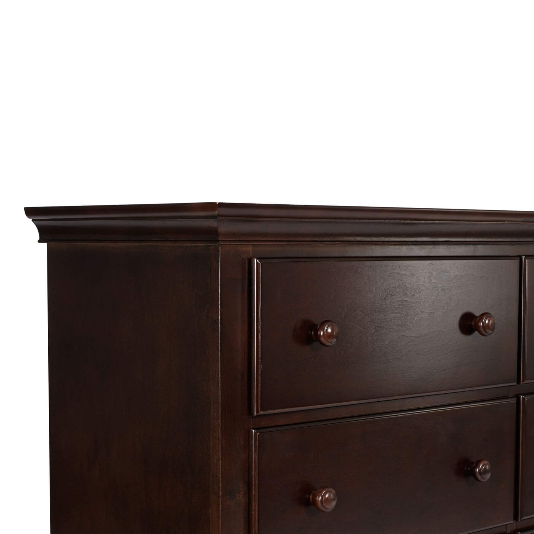 Detail of Suite Bebe Universal 6 Drawer Dresser Espresso