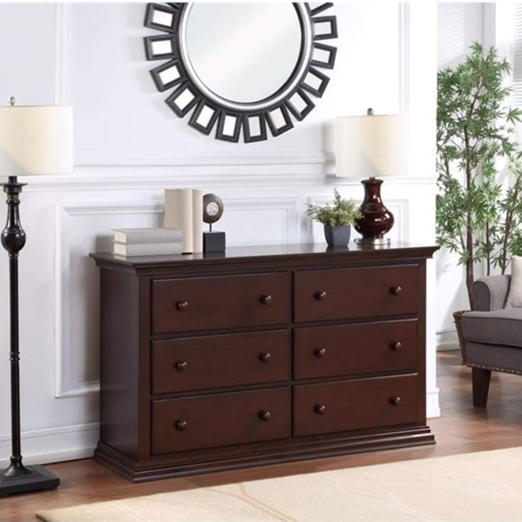 Suite Bebe Universal 6 Drawer Dresser Espresso