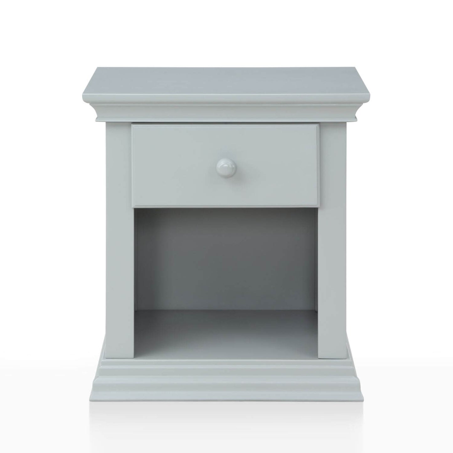 Front View of Suite Bebe Universal Nightstand Gray