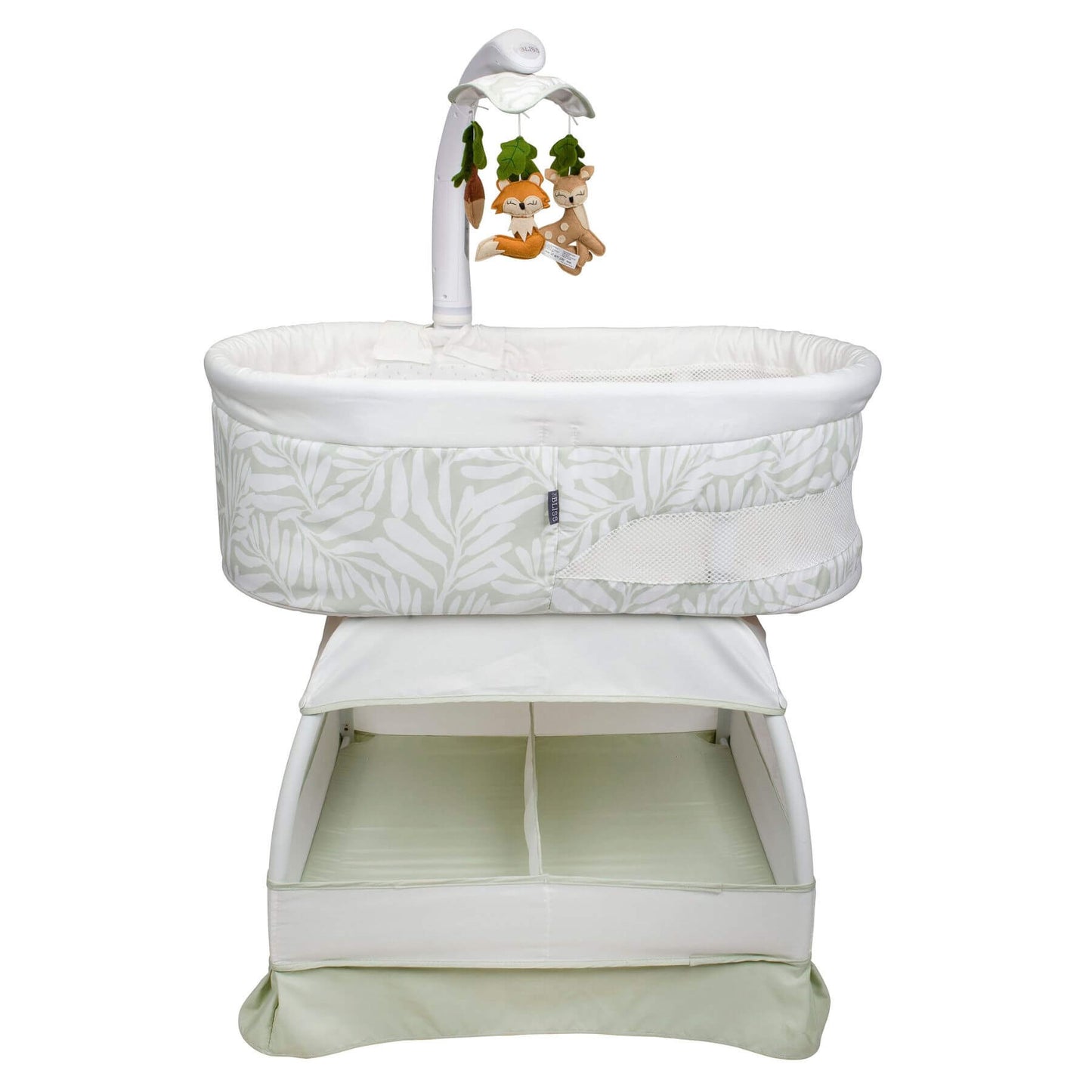 TruBliss Sweetli Calm Bassinet Sage Fern Leaves