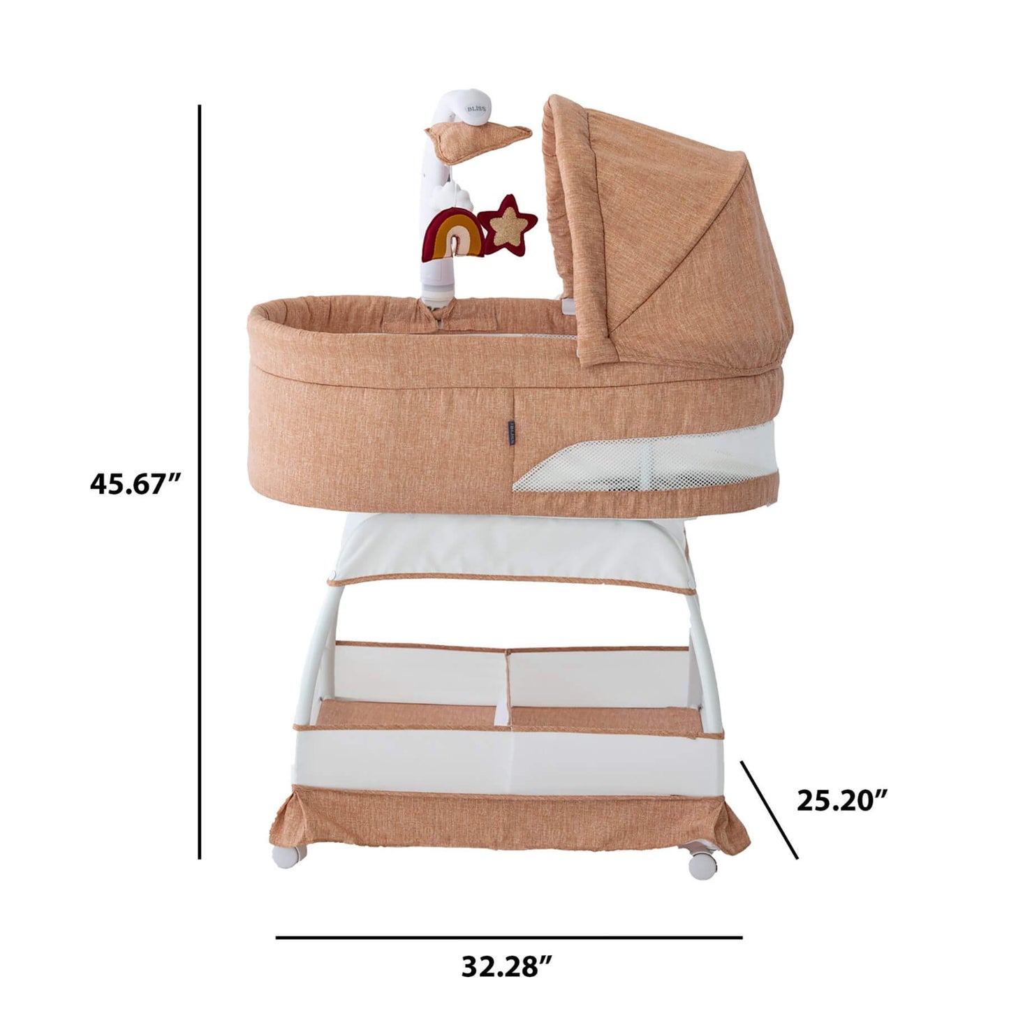 TruBliss Sweetli Nurture Bassinet Clay Melange