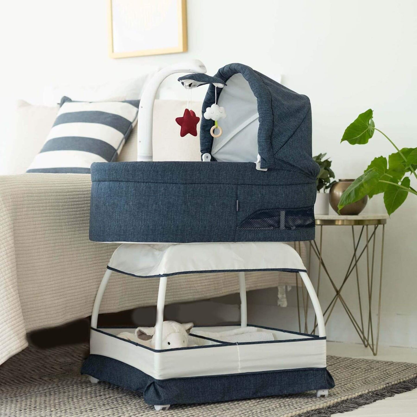 TruBliss Sweetli Nurture Bassinet Denim Melange