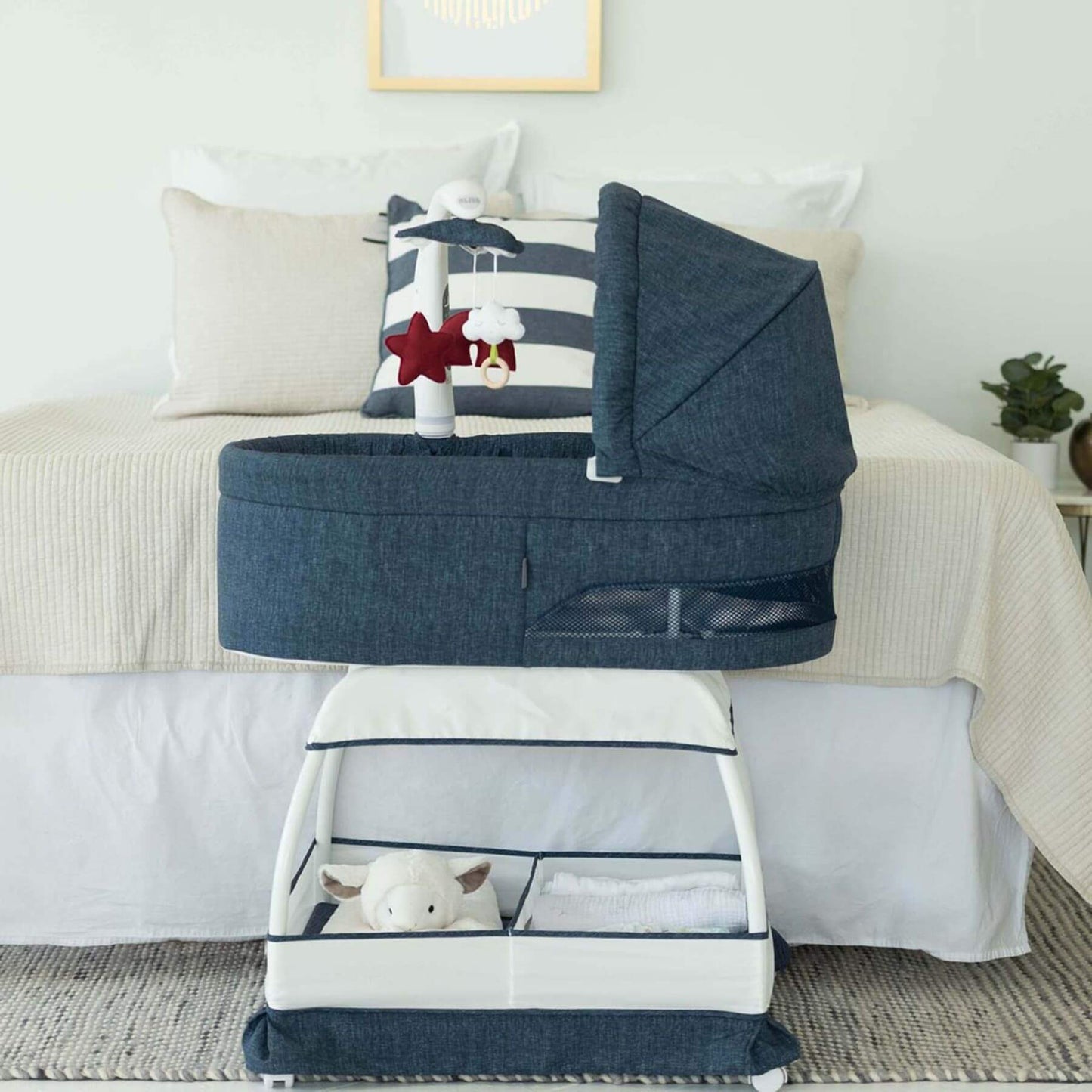 TruBliss Sweetli Nurture Bassinet Denim Melange
