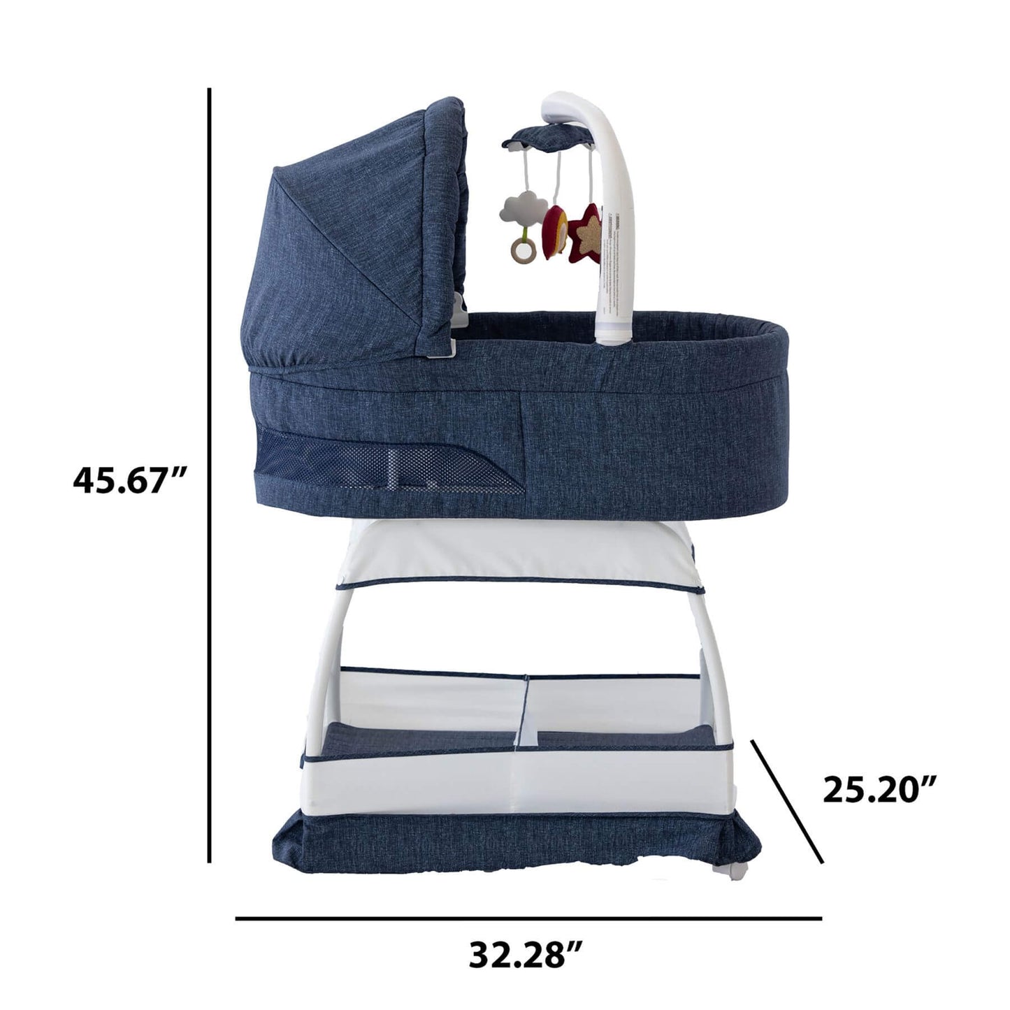 TruBliss Sweetli Nurture Bassinet Denim Melange