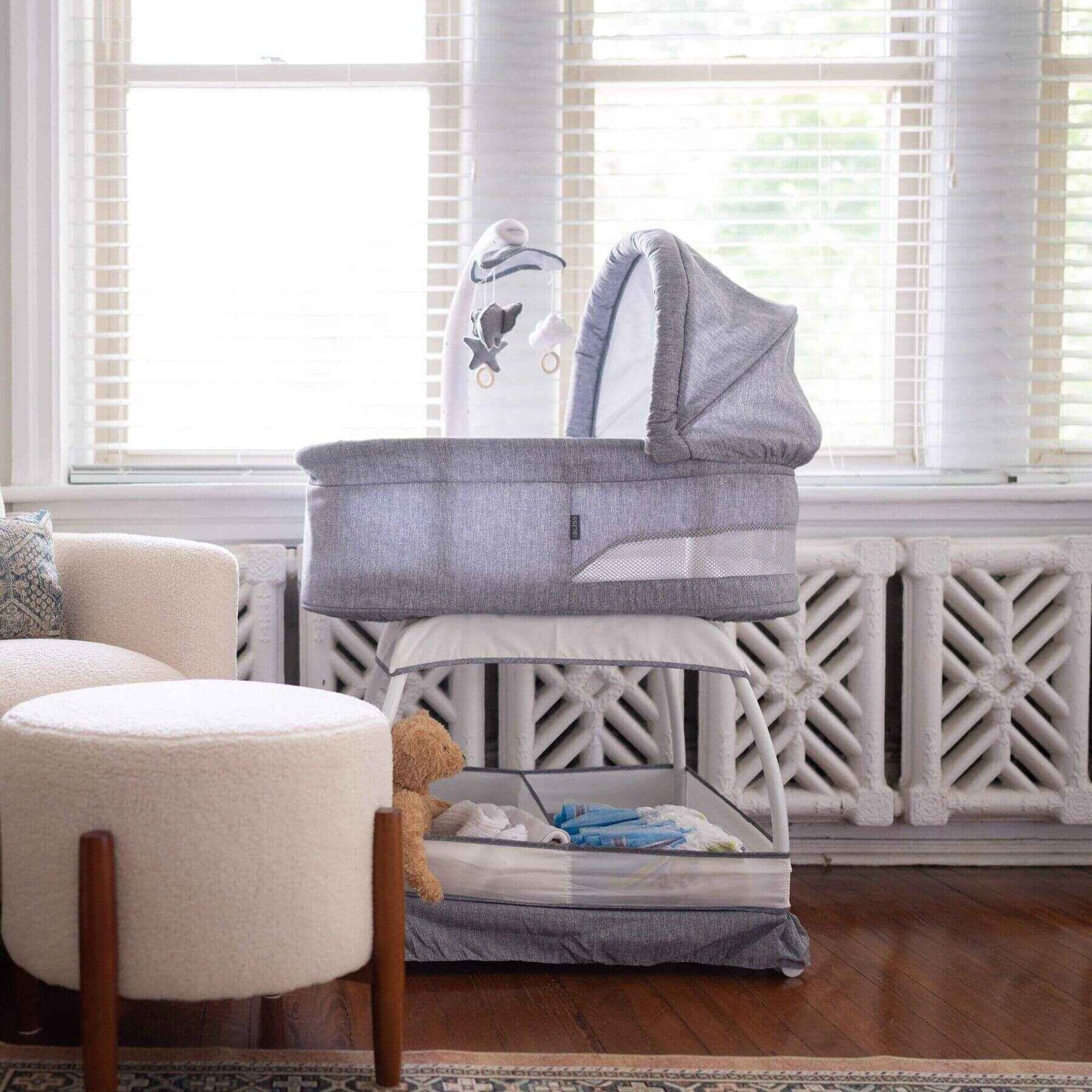 TruBliss Sweetli Nurture Bassinet Grey Melange
