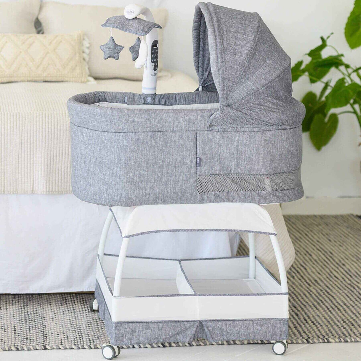 TruBliss Sweetli Nurture Bassinet Grey Melange