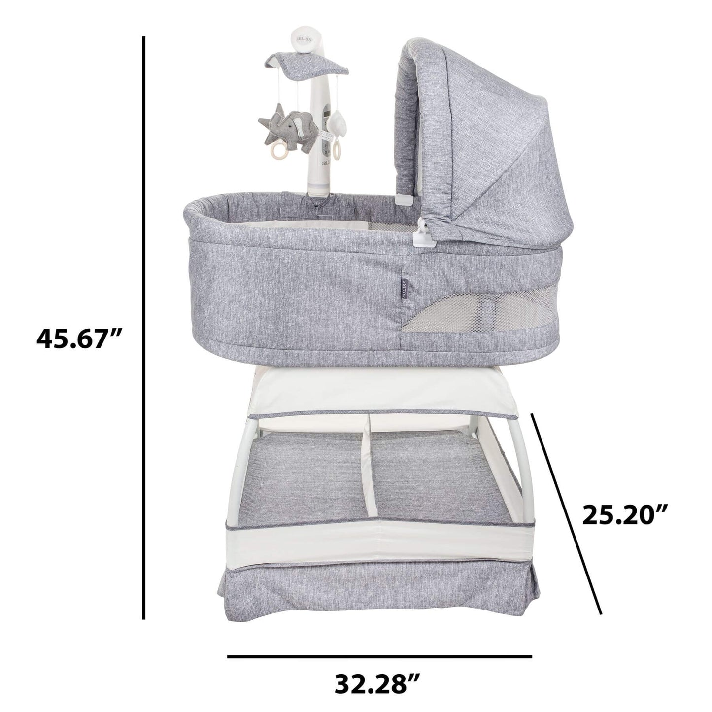 TruBliss Sweetli Nurture Bassinet Grey Melange
