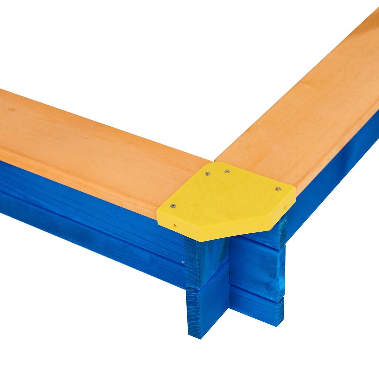Detail of Teamson Kids 4' Square Solid Wood Sandbox