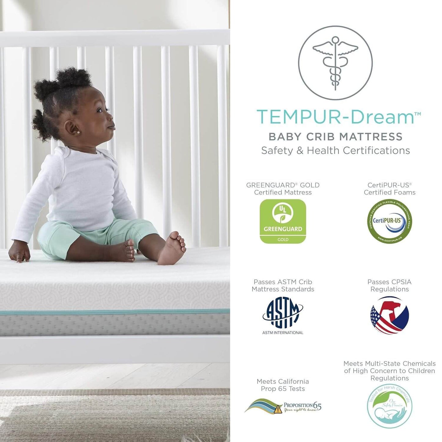 Tempur-Pedic TEMPUR-Dream 2-Stage Crib Mattress - Certifications