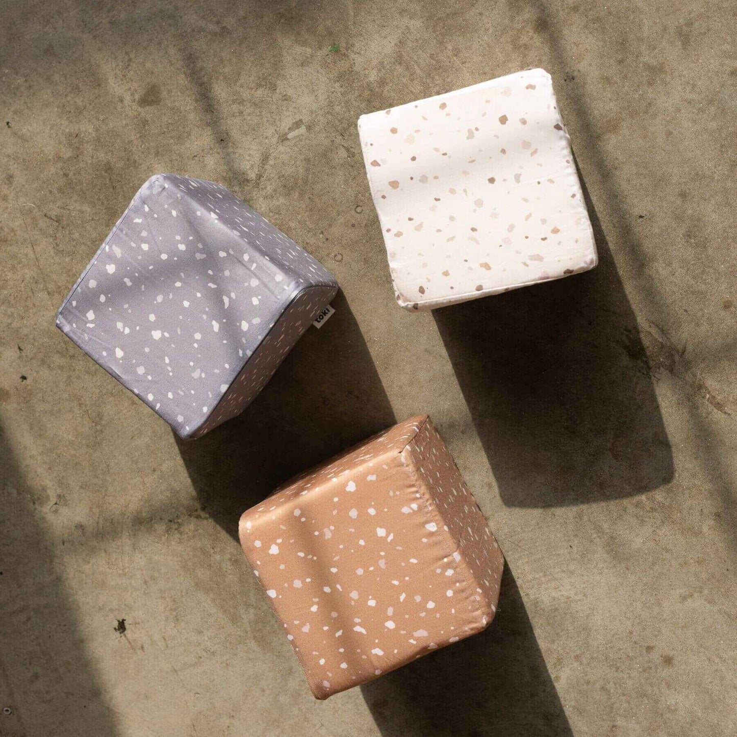 3 Toki Kids Play Cubes on floor