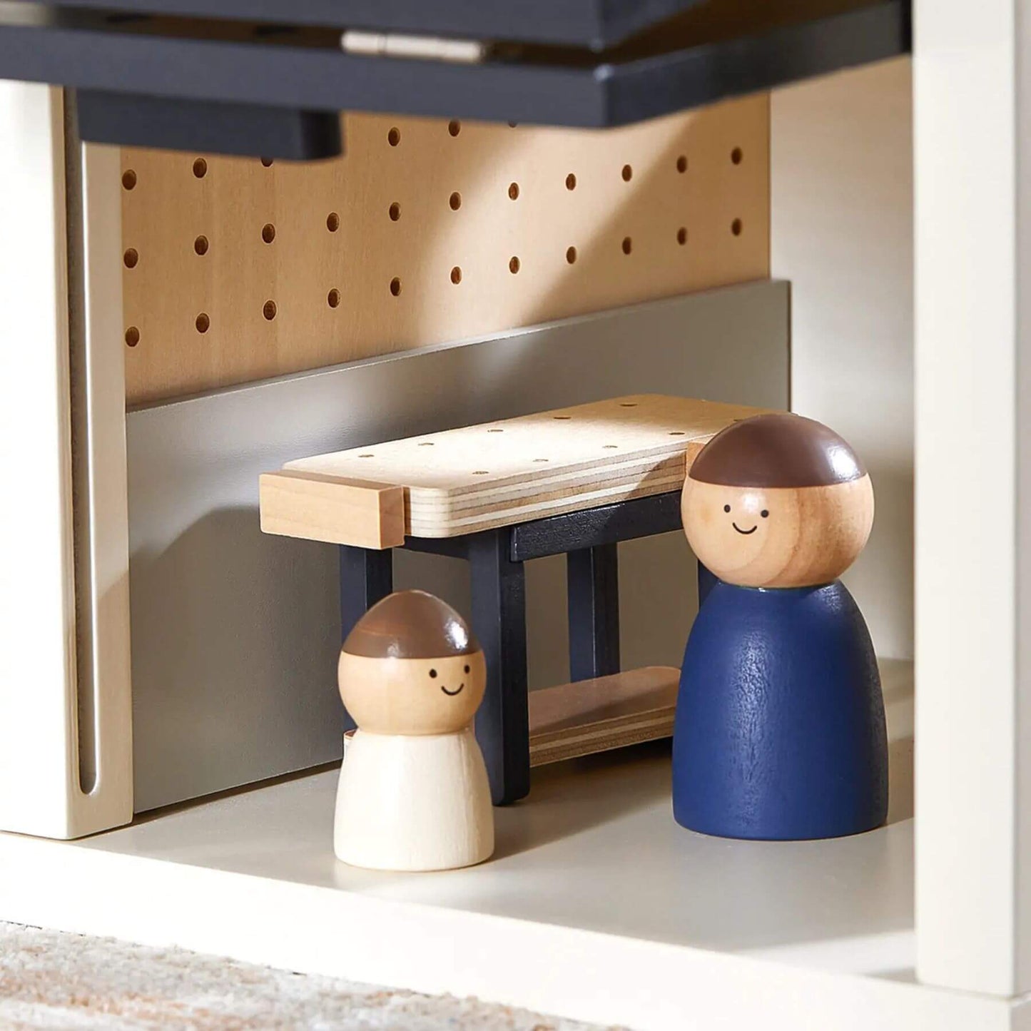 Detail of Tiny Land® Wooden Dollhouse - Garage