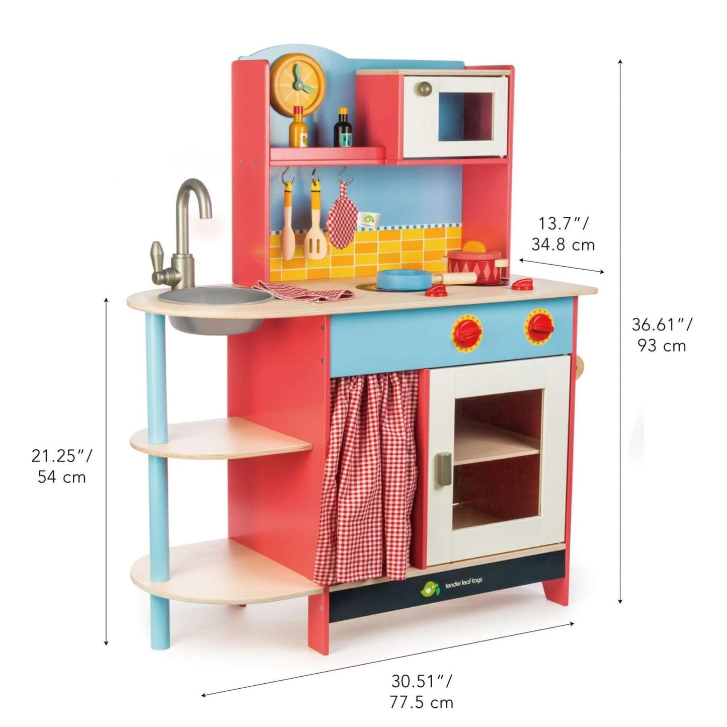 Tender Leaf Grand Kitchen with dimensions displayed