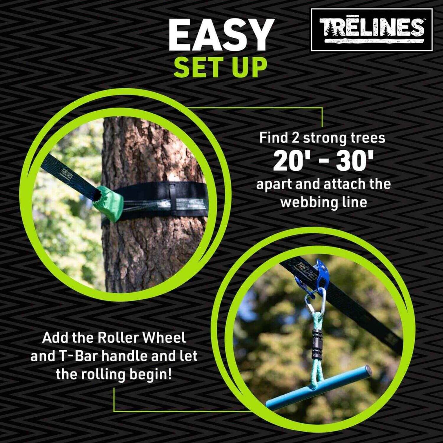 Details of Trelines Roller Adventure Line 36ft