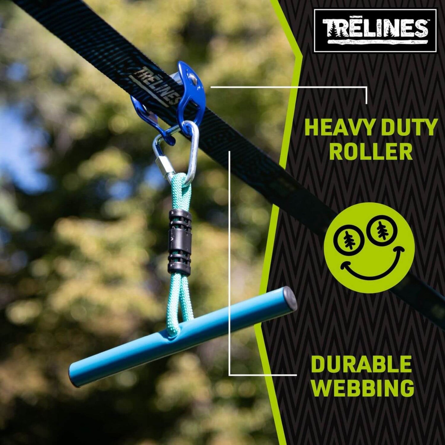 Detail of Trelines Roller Adventure Line 36ft