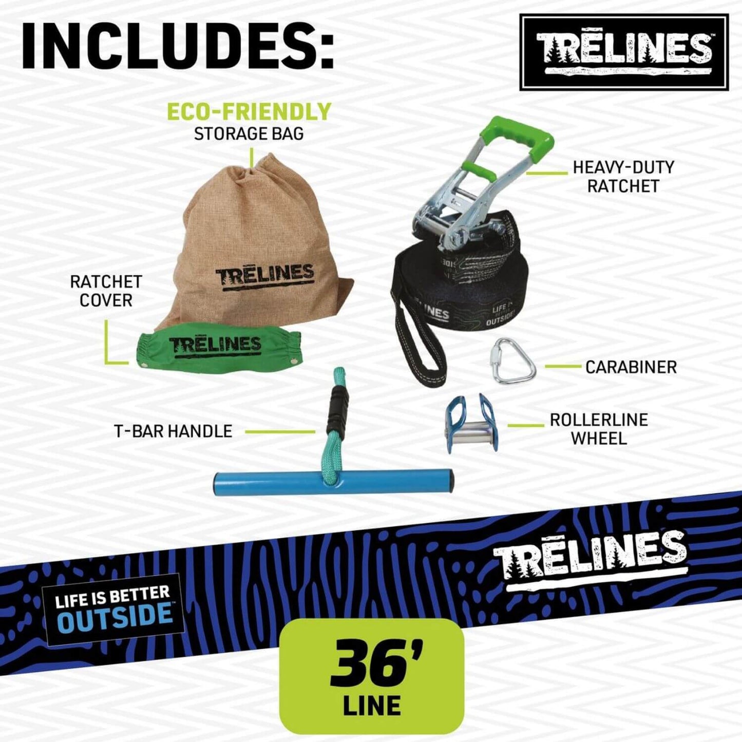 Trelines Roller Adventure Line 36ft