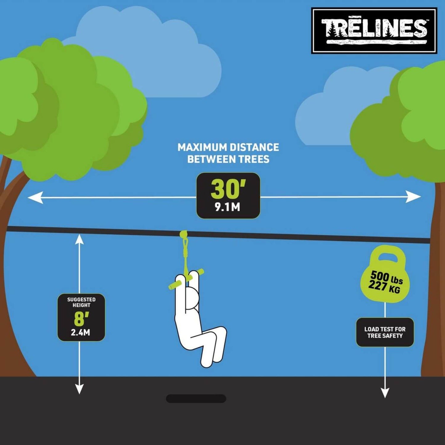 Trelines Roller Adventure Line 36ft