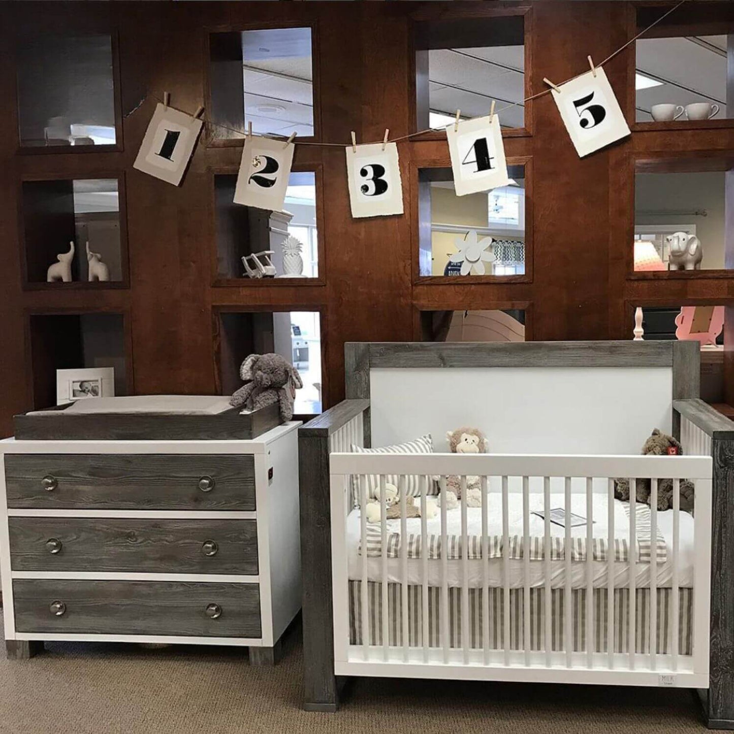 Milk Street Baby True 3 Drawer Dresser Mud with Snow - Lifestyle