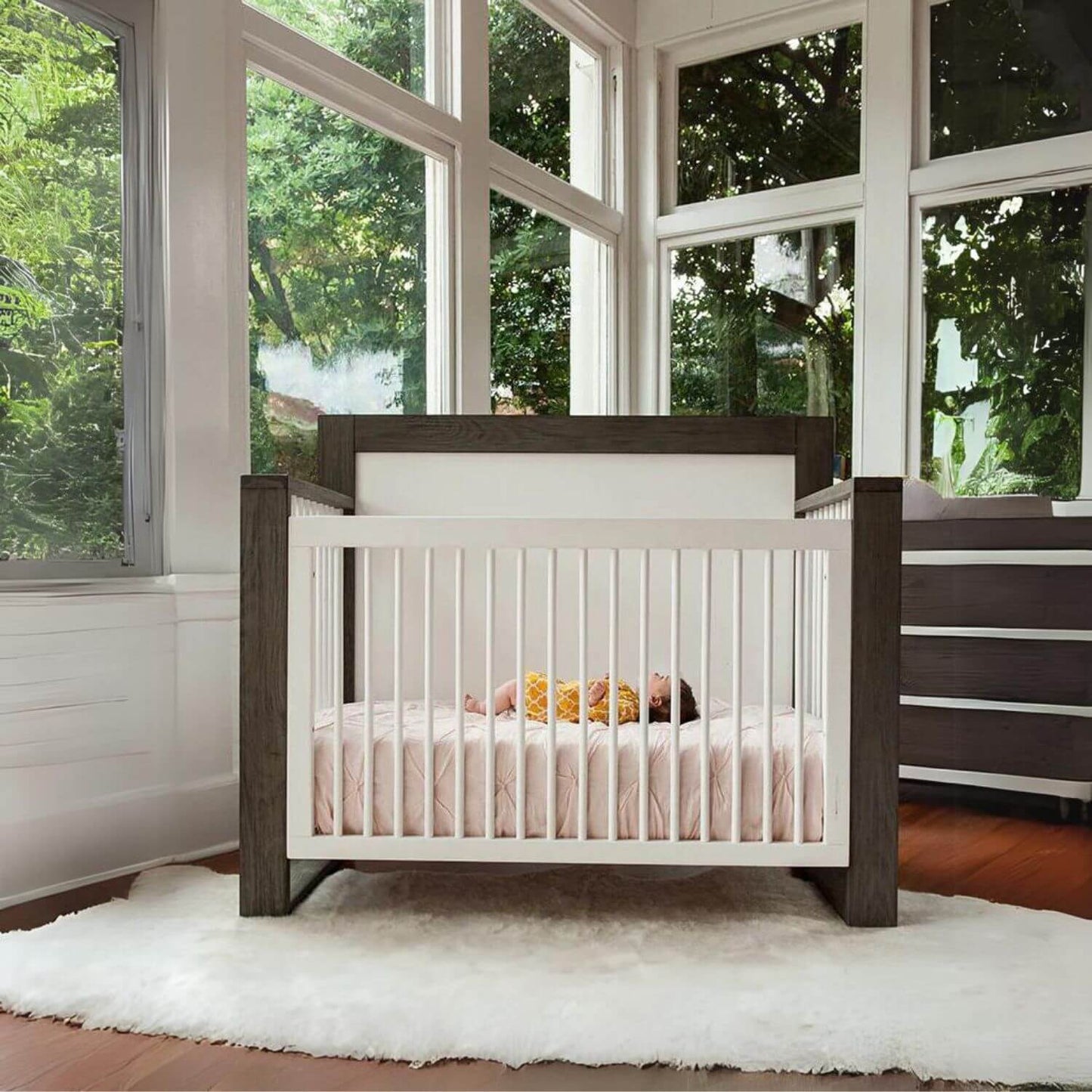 Milk Street Baby True 4-in-1 Convertible Crib Mud with Snow - Lifestyle