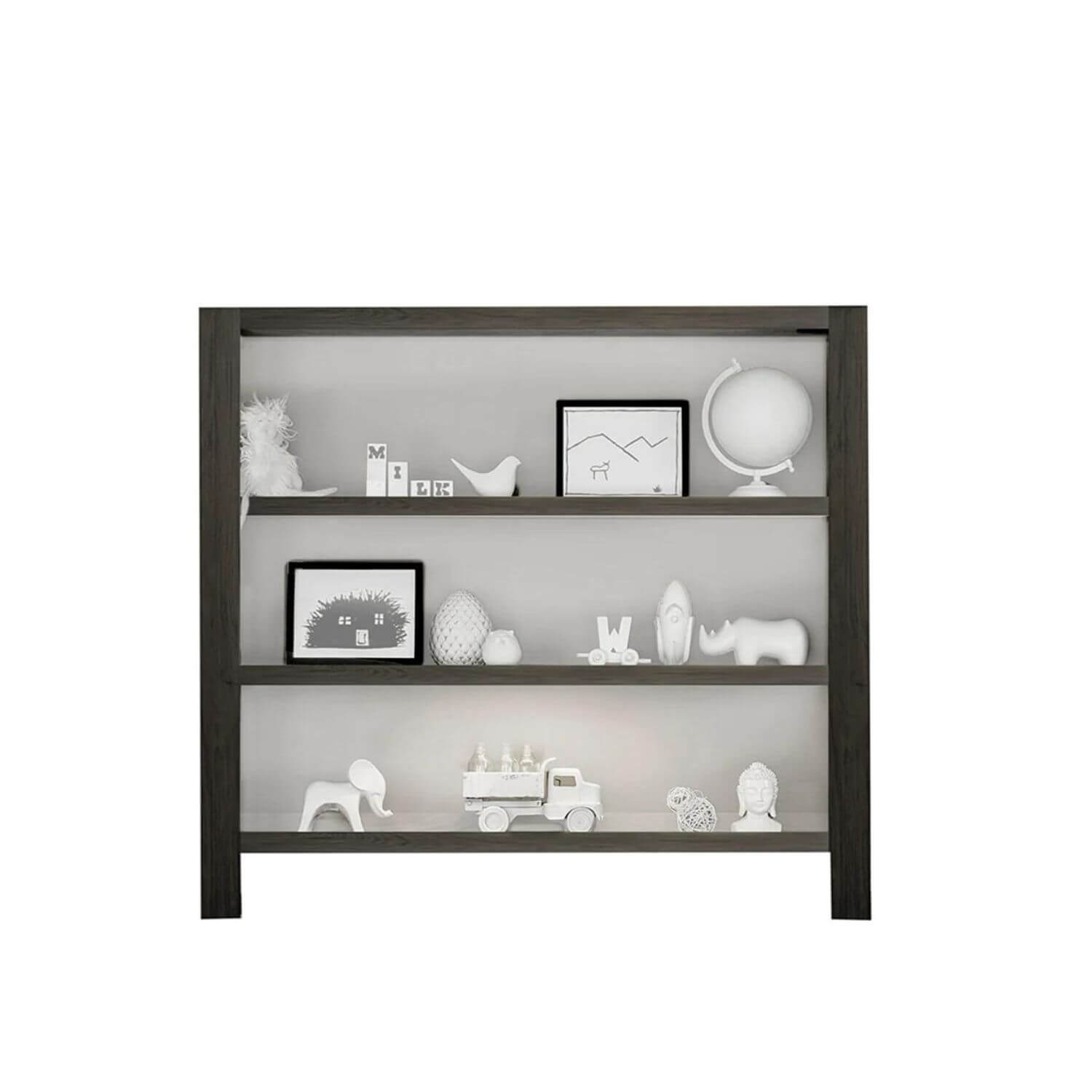 Milk Street Baby True Hutch/Bookcase Mud with Snow