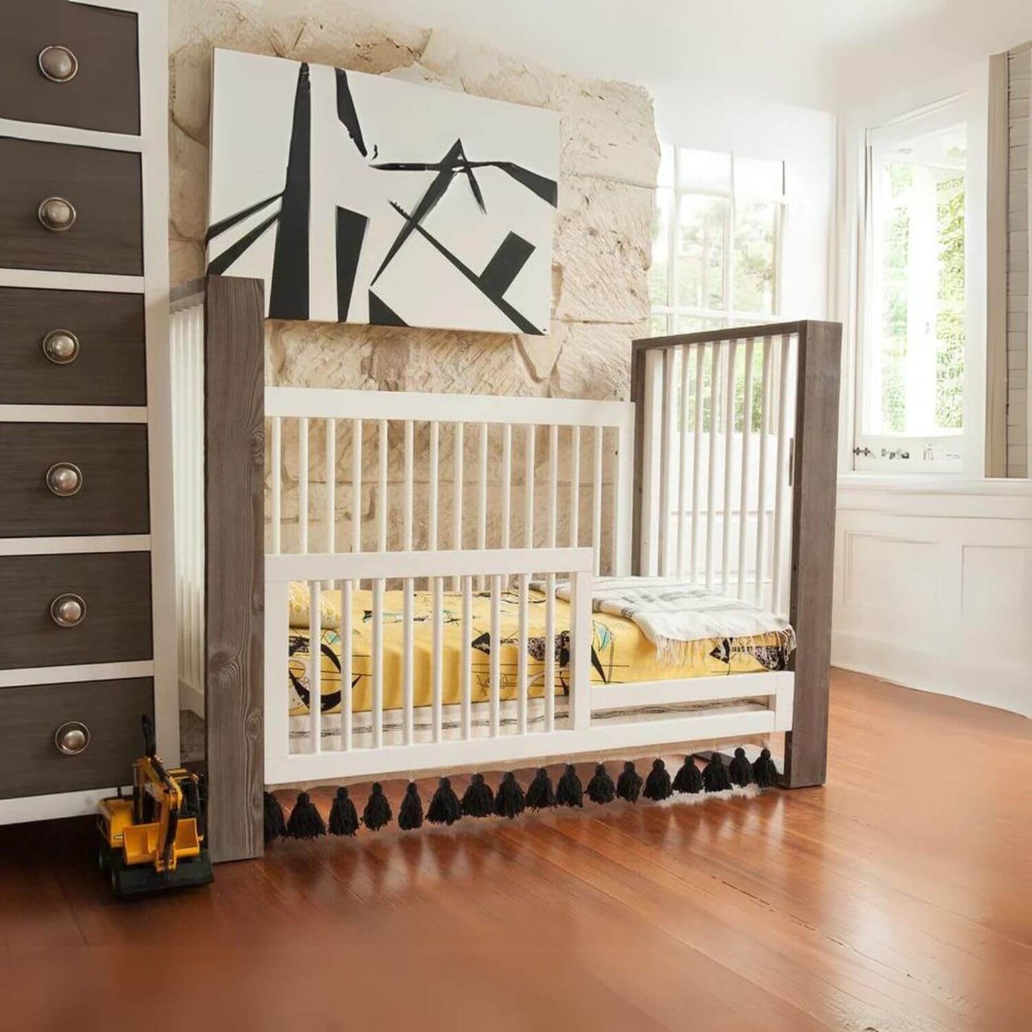 Milk Street Baby True Toddler Bed Conversion Kit Snow - Lifestyle