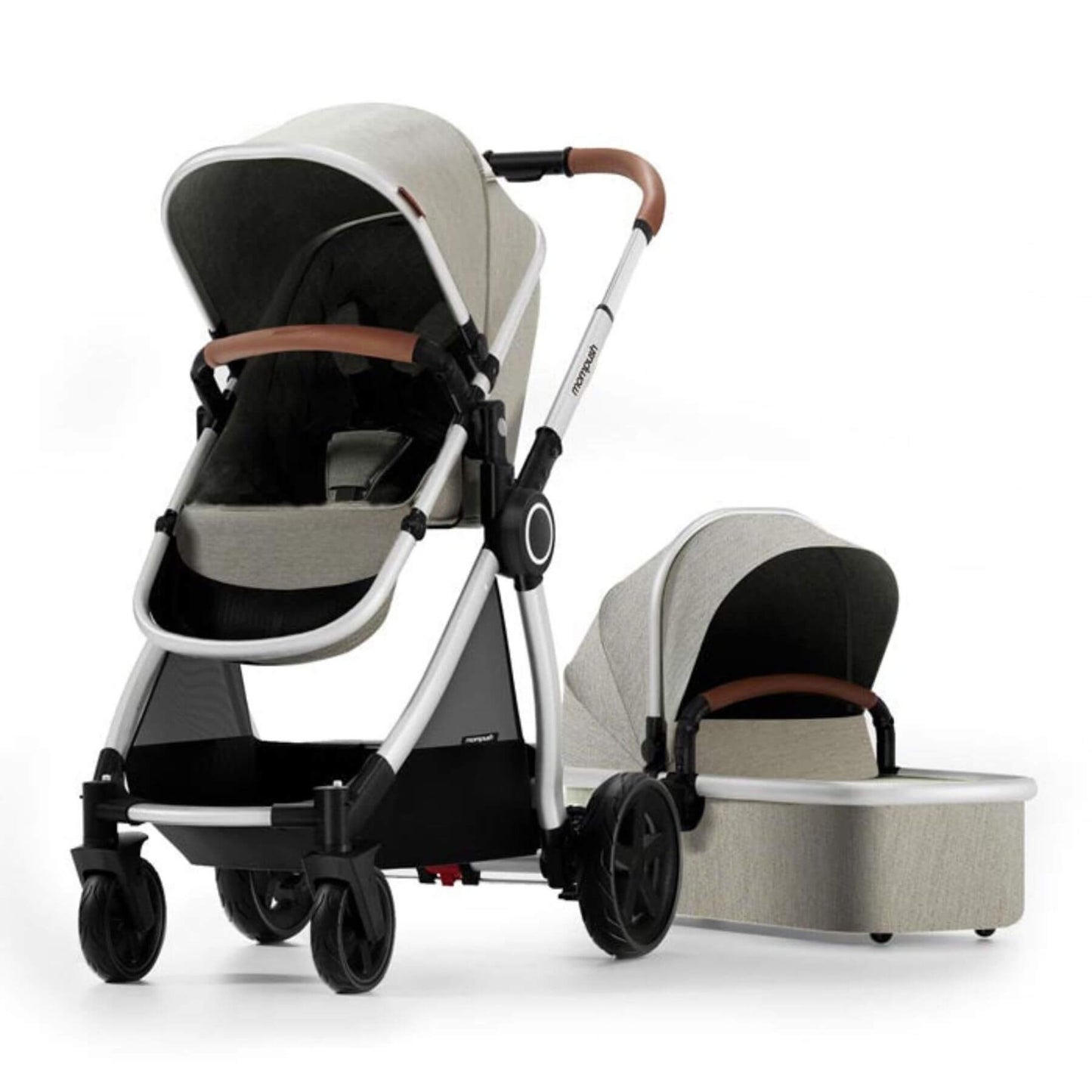 Mompush Ultimate 2 Stroller with Bassinet Beige