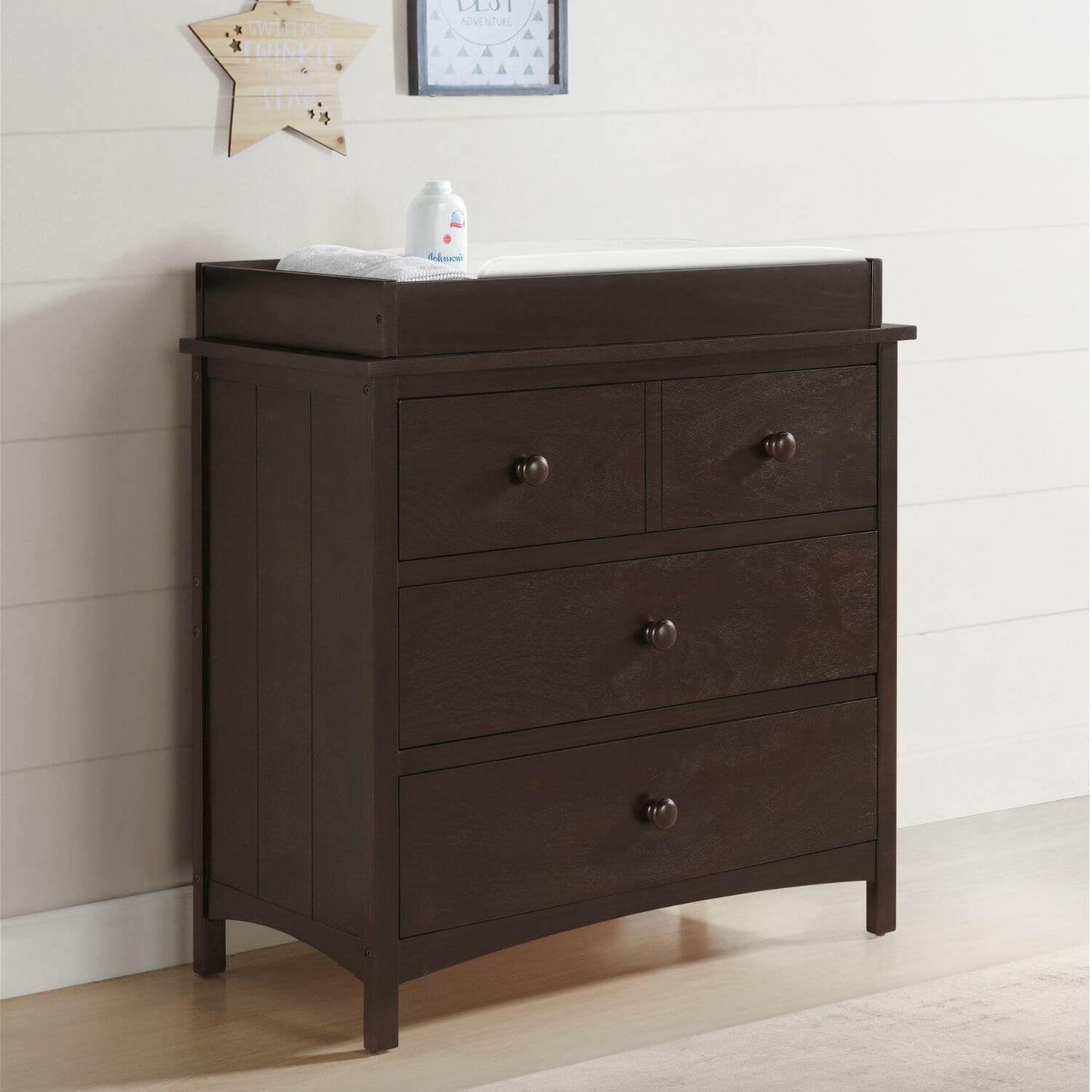 Oxford Baby Universal RTA 3-Drawer Dresser | Espresso