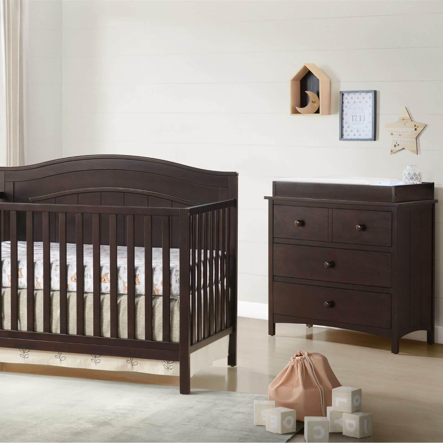 Oxford Baby Universal Changing Topper For 3/6 Drawer Dresser | Espresso