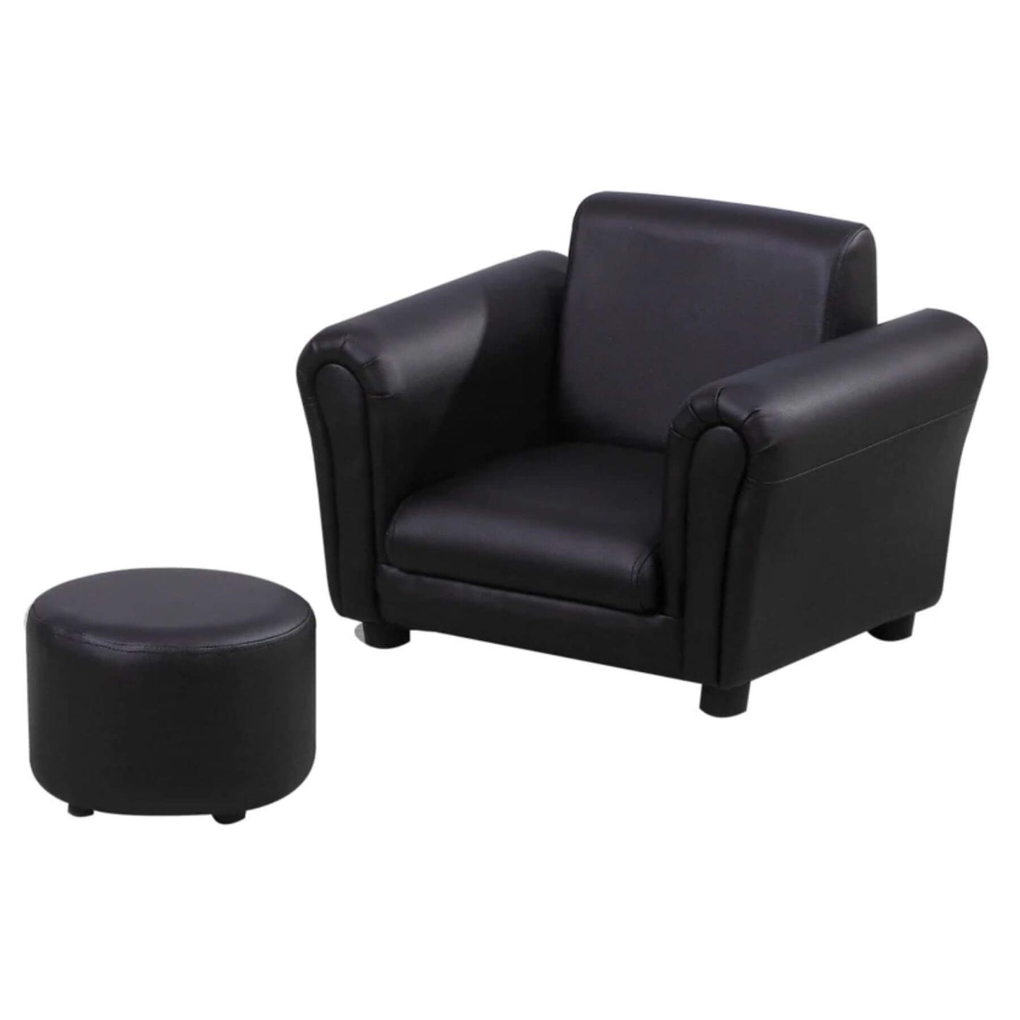 Qaba Upholstered Armchair for Kids 18M+ Black
