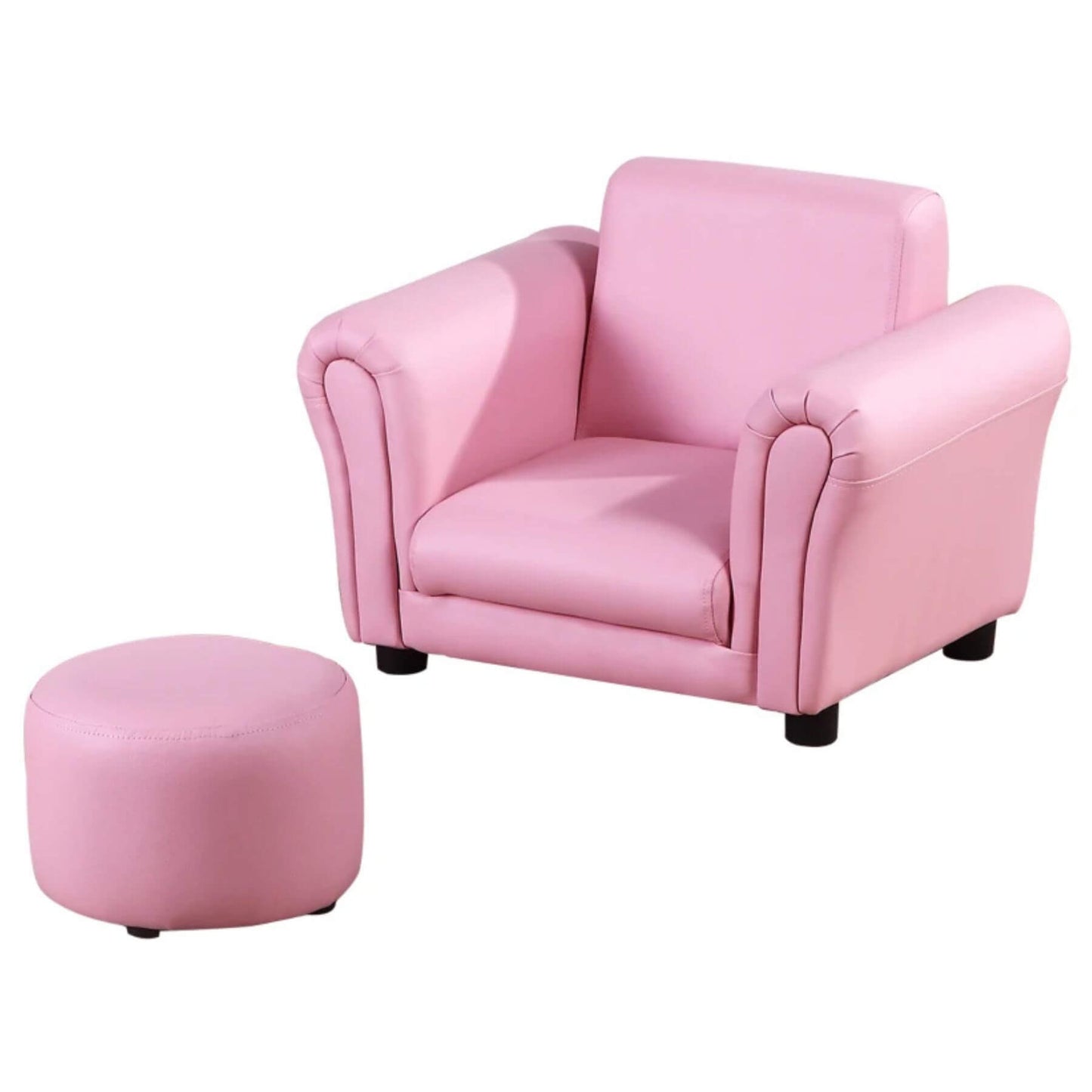 Qaba Upholstered Armchair for Kids 18M+ Pink