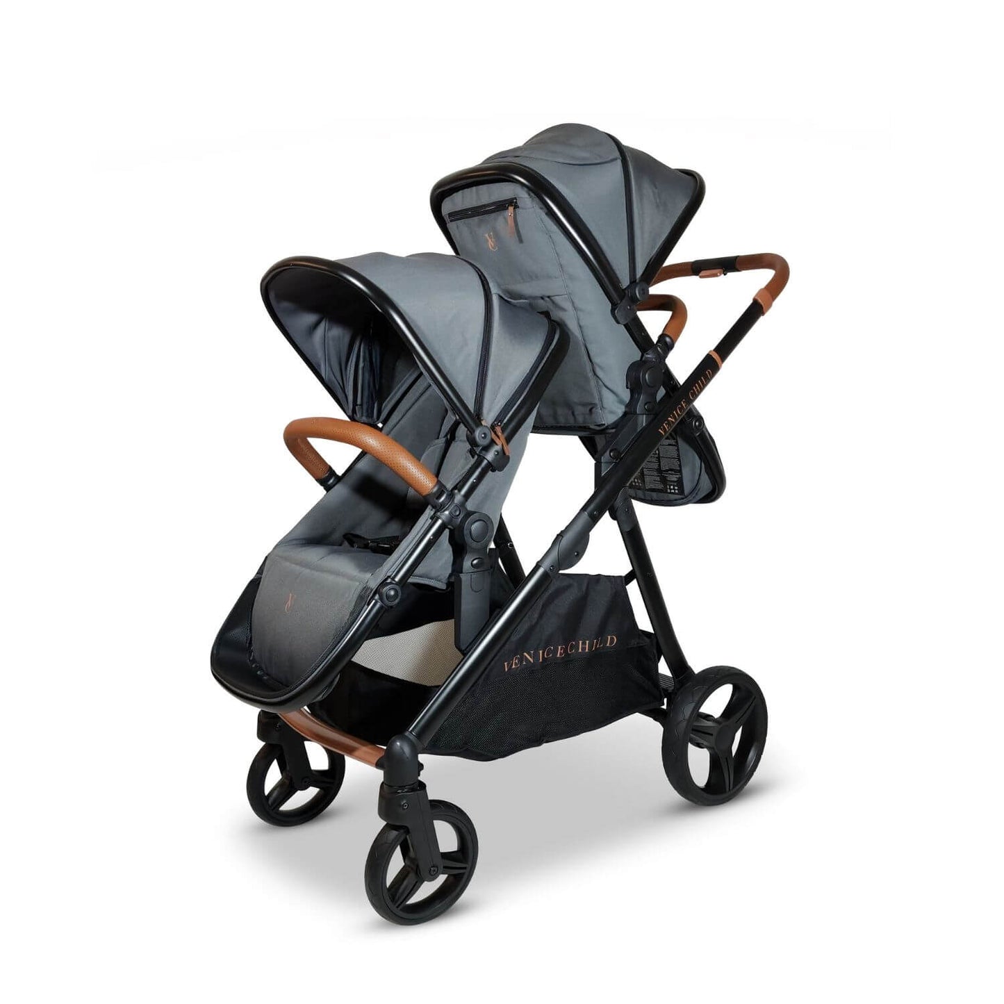 Venice Child Ventura Single to Double Stroller & 2nd Toddler Seat | Shadow