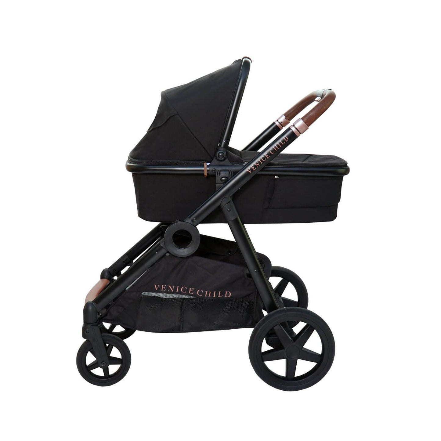 Venice Child Ventura Single to Double Stroller & Bassinet | Midnight